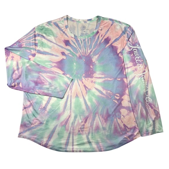 Lauren James Tops - Lauren James Co Womens XXL Tie Dye Long Sleeve Performance Shirt Pastel Purple